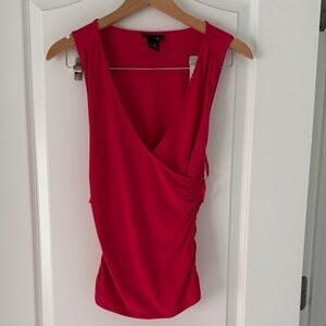 Express Vivid Red Sleeveless Tank Top